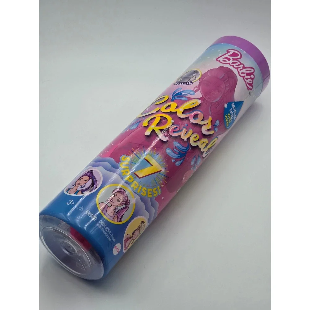 Barbie‎ Color Reveal Doll with 7 Surprises Metallic Series GTR93 Mattel New